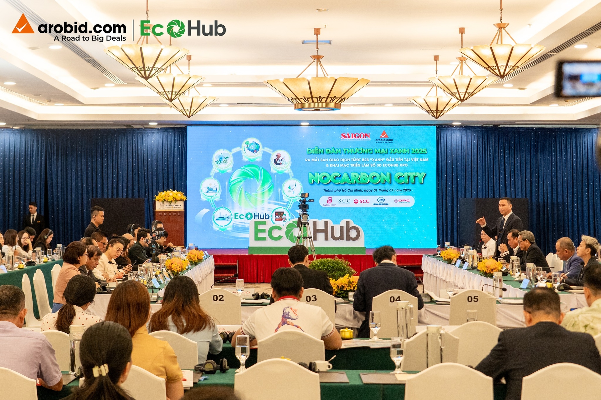 Toàn cảnh Diễn đàn Thương mại Xanh 2025. Ảnh: Arobid
