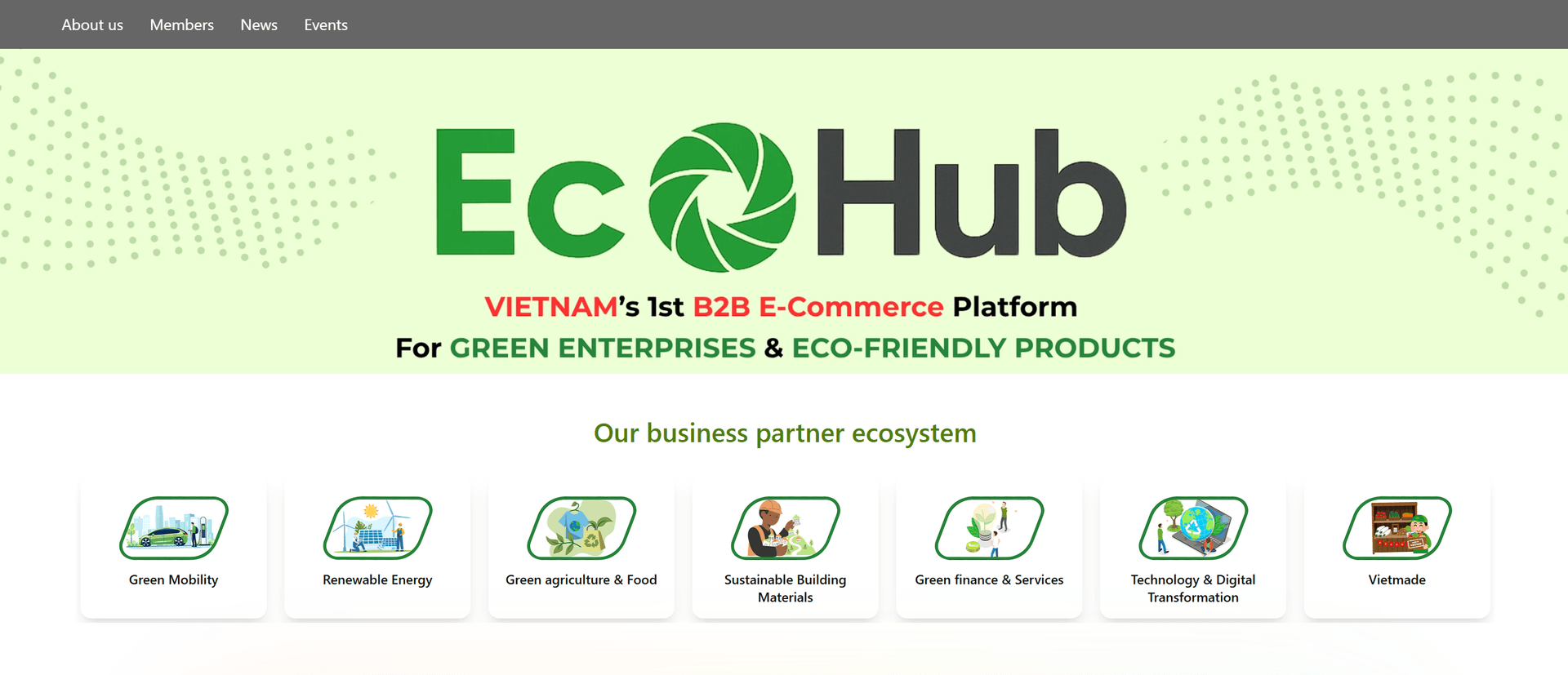 Sàn thương mại điện tử B2B xanh - Ecohub