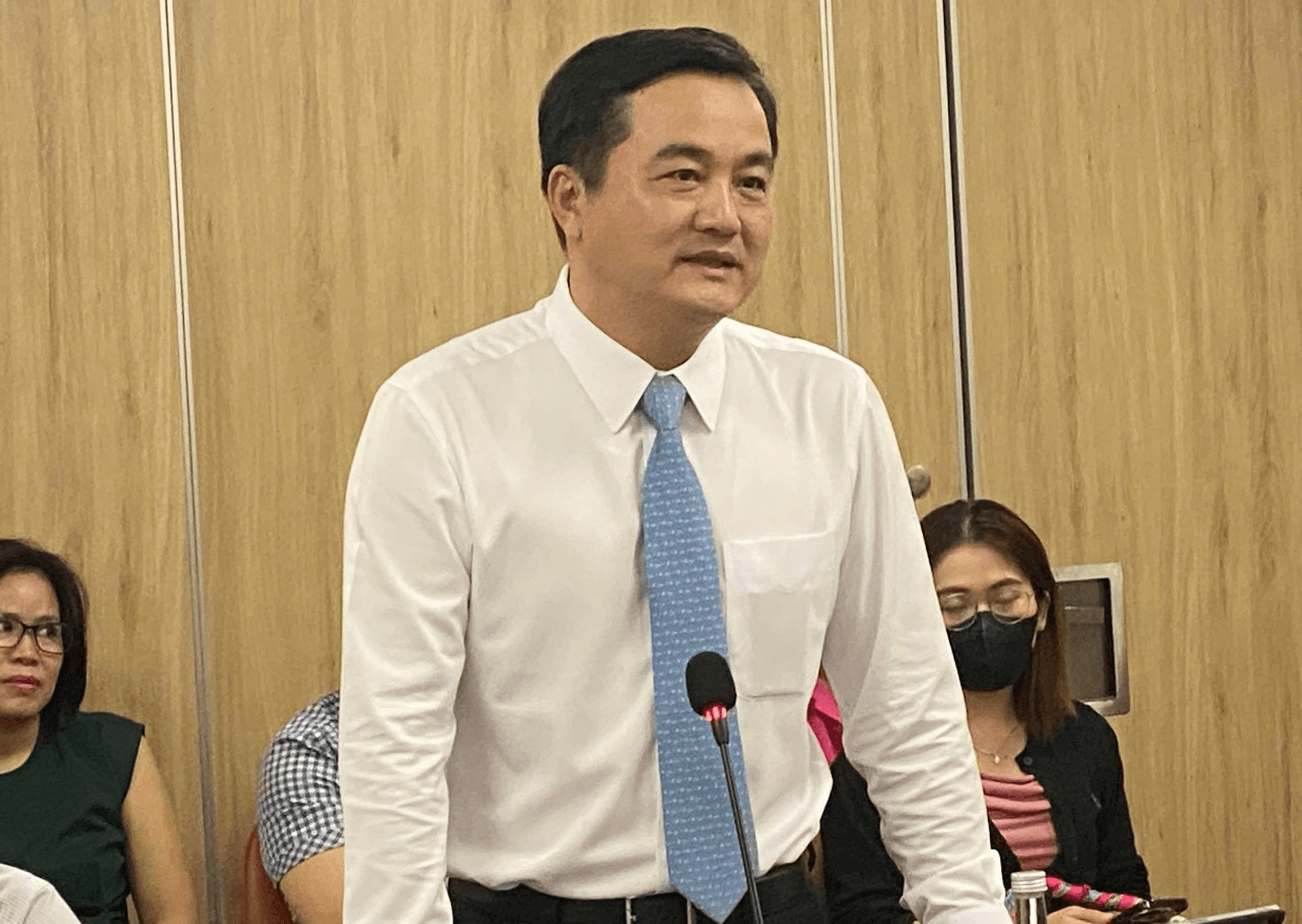 Giám đốc Sở Công Thương thành phố Hồ Chí Minh Bùi Tá Hoàng Vũ thông tin. Ảnh: M.Tuấn
