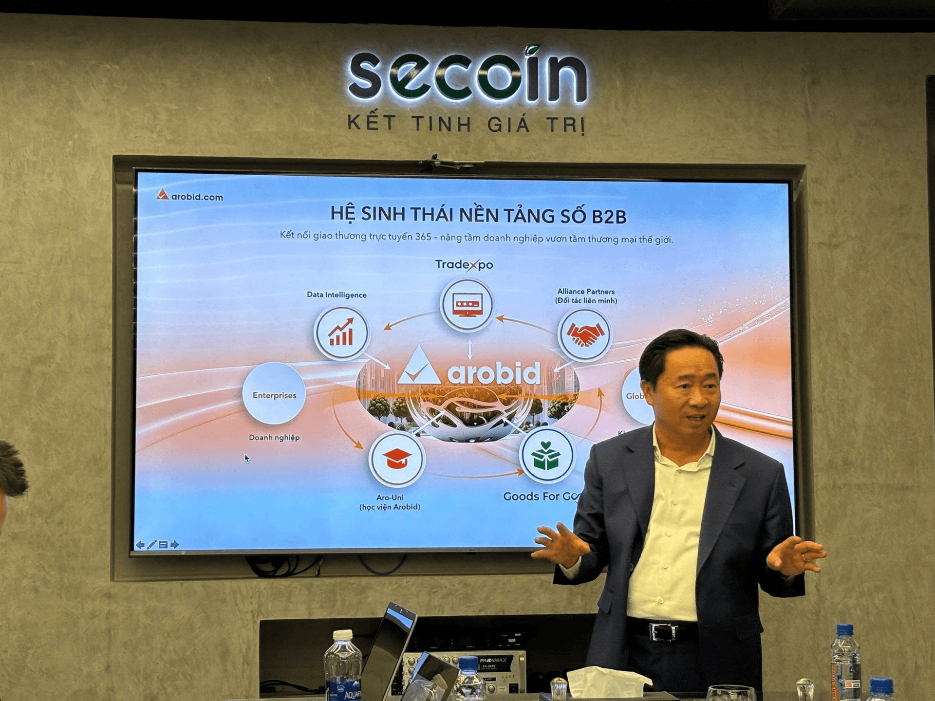 Mr. Trần Văn Chín – Chairman of Arobid.com – shared his insights during the meeting.