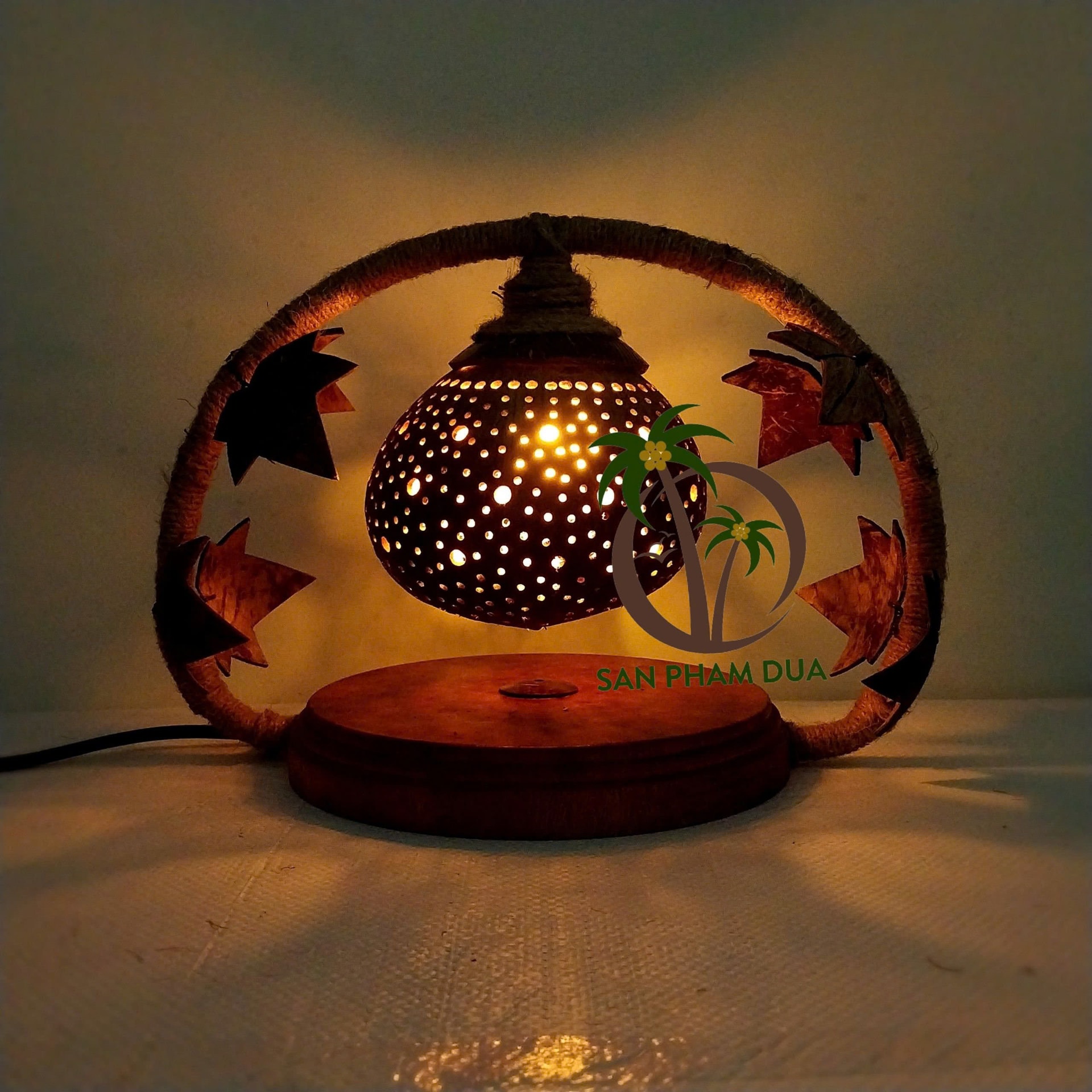 Hand-Carved Coconut Shell Lanterns