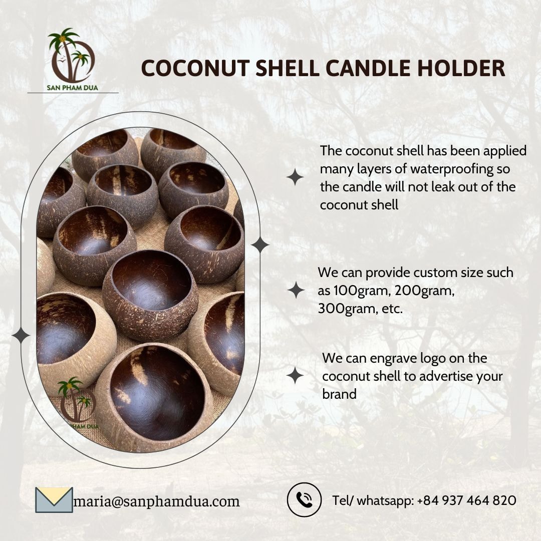 COCONUT SHELL CANDLE CONTAINER IN VIETNAM